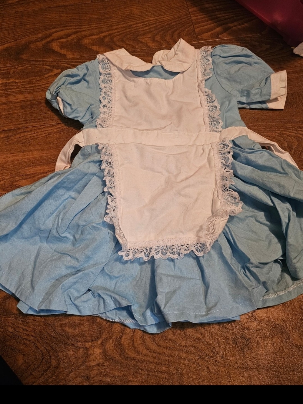 Classic Blue and White Girls' Alice-Style Costume Dress